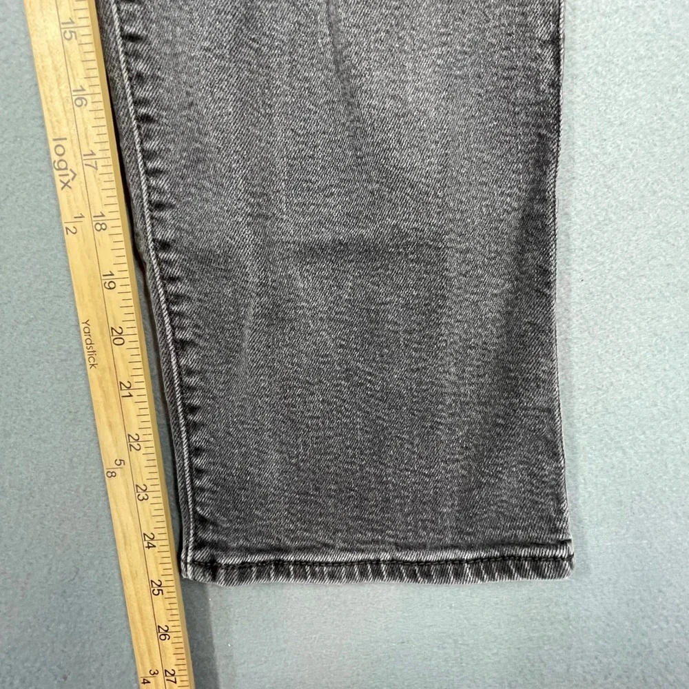 Levi's Black Ribcage Straight High Rise Button Fly Jeans Women 25